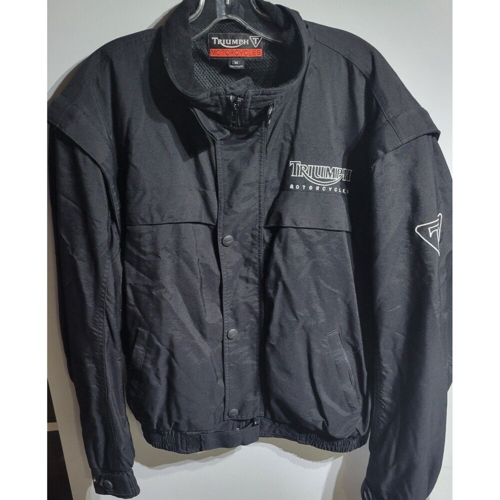 Triumph Mens Black Motorcycle Jacket Sz M